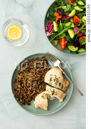 Wild rice with chicken breast Wild rice with chicken breast 100333199