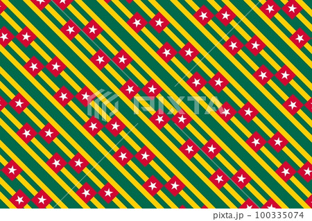Geometric pattern in the colors of the national flag of Togo. The colors of Togo. Geometric pattern in the colors of the national flag of Togo. The colors of Togo. 100335074