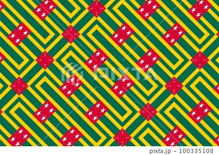 Geometric pattern in the colors of the national flag of Togo. The colors of Togo. Geometric pattern in the colors of the national flag of Togo. The colors of Togo. 100335108
