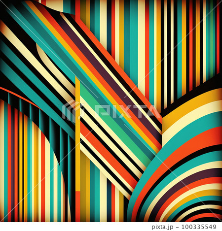 Artistic abstract colorful artwork bright stripe pattern design. Artistic abstract colorful artwork bright stripe pattern design. 100335549