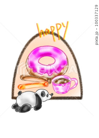 ドーナツの好きなパンダ 100337129