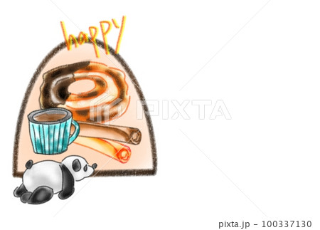 ドーナツの好きなパンダ 100337130