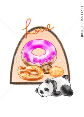 ドーナツの好きなパンダ ドーナツの好きなパンダ 100337131