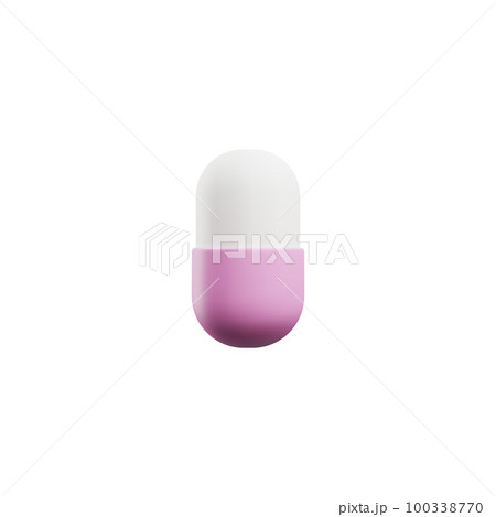Medical drug capsule with medications, realistic vector illustration isolated. 100338770