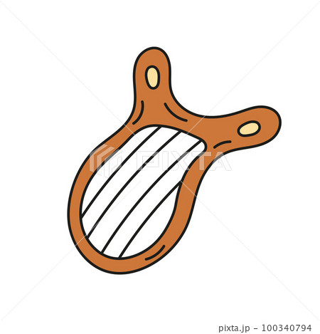Patricks day harp vector illustration isolated on white background. Symbol Doodle Irish sign. Patricks day harp vector illustration isolated on white background. Symbol Doodle Irish sign. 100340794