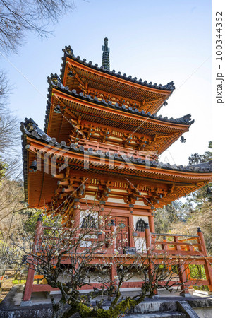 明星山三室戸寺　三重塔 100344352