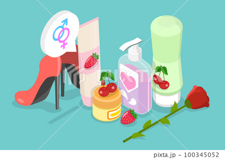 3D Isometric Flat Vector Conceptual Illustration of Lubricant 100345052