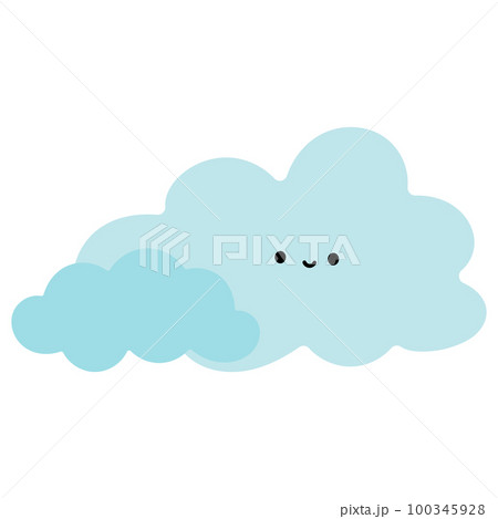 シンプルでかわいい雲のキャラクター イラスト素材のイラスト素材