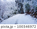 雪山の登山道【冬景色】 100346972