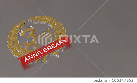 3rd Anniversary celebration background 100347952