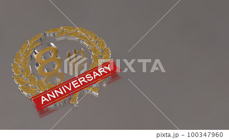 8th Anniversary celebration background 100347960