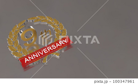 9th Anniversary celebration background 100347961