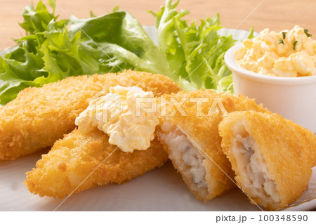 白身魚のフライ 100348590