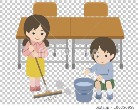 children cleaning 100350959