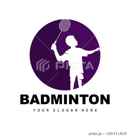 Badminton Logo, Sport Branch Design, Vector Abstract Badminton Players Silhouette Collection 100351820
