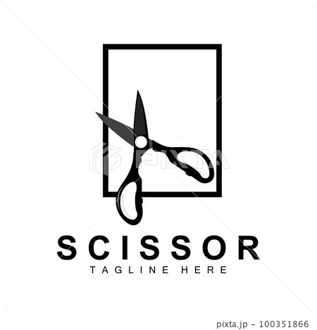Scissors Logo Design, Barbershop Shaver Vector, Babershop Scissors Brand Illustration Scissors Logo Design, Barbershop Shaver Vector, Babershop Scissors Brand Illustration 100351866