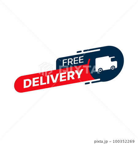 Free delivery icon, truck of shipping or courier service vector express order symbol. Free delivery sticker with van car for parcels and mail packages express shipping or home move transport emblem Free delivery icon, truck of shipping or courier service vector express order symbol. Free delivery sticker with van car for parcels and mail packages express shipping or home move transport emblem 100352269