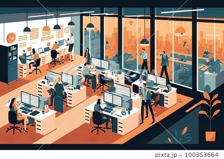 Set of Isometric in Flat Design, abstract office floor interior departments concept , Vector Illustrations for Business Workflow, R&D, and Marketing Material, depicting a busy office environment. Set of Isometric in Flat Design, abstract office floor interior departments concept , Vector Illustrations for Business Workflow, R&D, and Marketing Material, depicting a busy office environment. 100353664