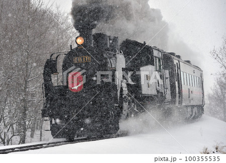 釧網本線 遠矢ー釧路湿原 JR北海道 C11-171+14系+スハシ44 SL冬の湿原号 釧網本線 遠矢ー釧路湿原 JR北海道 C11-171+14系+スハシ44 SL冬の湿原号 100355535