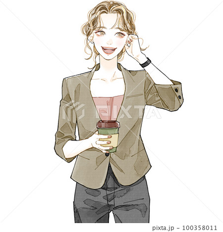 スーツの女性③ 100358011