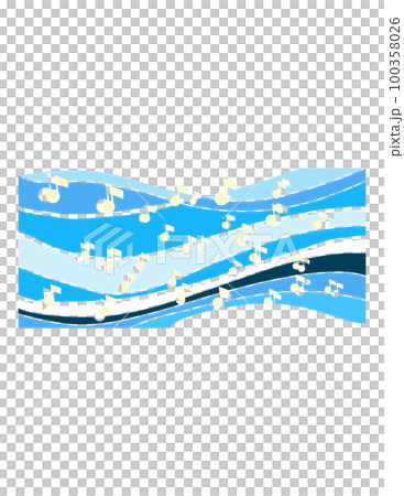 波浪和音樂圖像素材 波浪和音樂圖像素材 100358026