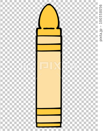 黃色蠟筆插畫素材 黃色蠟筆插畫素材 100358056