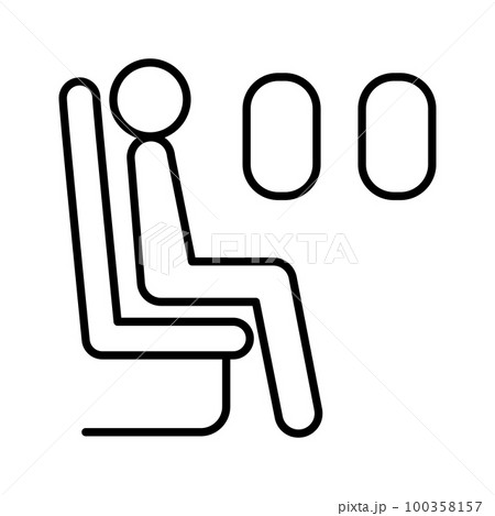 Passenger on board line icon 100358157