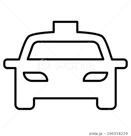 Taxi line icon 100358229
