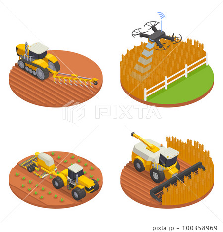 Modern Agricultural Machinery Set Modern Agricultural Machinery Set 100358969