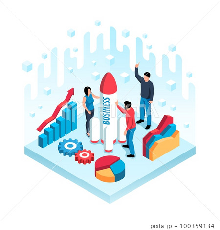 Isometric Business Growth Concept 100359134