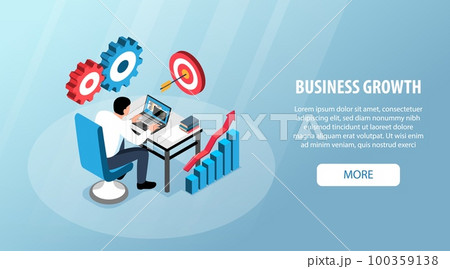 Isometric Business Growth Concept Isometric Business Growth Concept 100359138