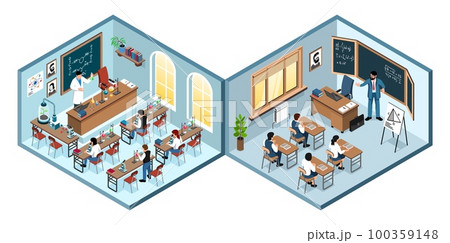 Isometric Class Interior Isolated Concept 100359148