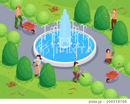 Garden Workers Background 100359706