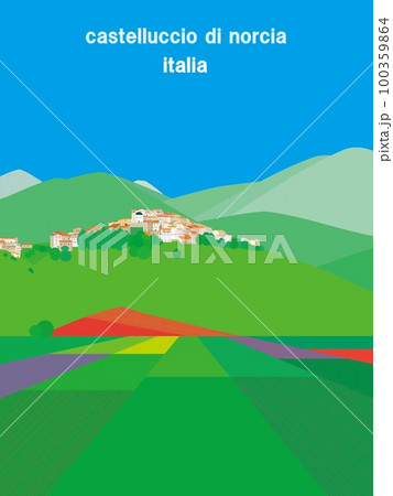 カステッルッチョ・ディ・ノルチャ castelluccio di norcia ウンブリア イタリア カステッルッチョ・ディ・ノルチャ castelluccio di norcia ウンブリア イタリア 100359864
