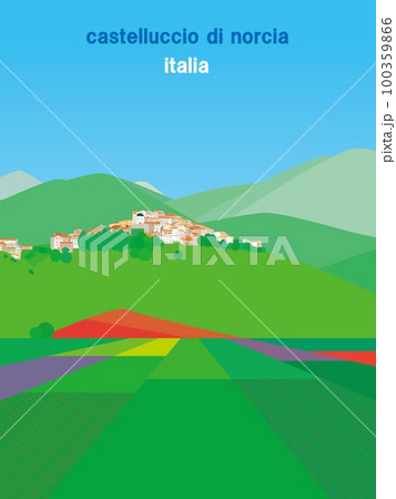 カステッルッチョ・ディ・ノルチャ castelluccio di norcia ウンブリア イタリア カステッルッチョ・ディ・ノルチャ castelluccio di norcia ウンブリア イタリア 100359866
