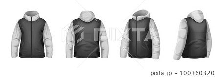 Jacket Mockup Realistic Set Jacket Mockup Realistic Set 100360320