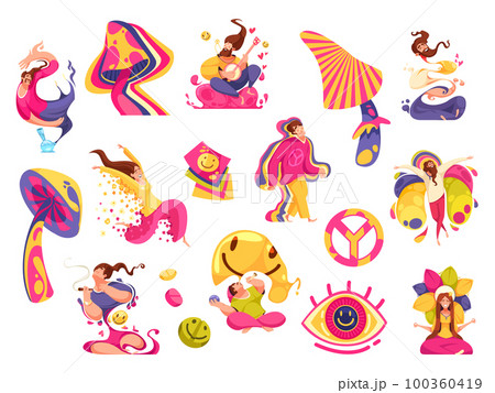 Hippie Trippy Mushroom Set 100360419