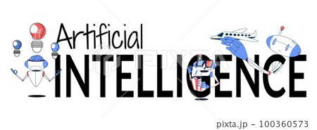 Artificial Intelligence Flat Text Composition 100360573
