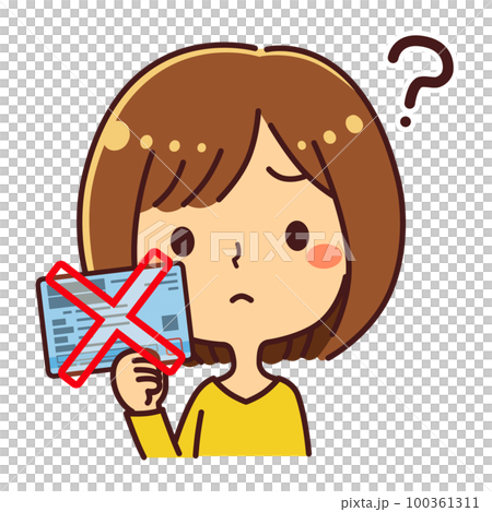 健康保険証を持つ若い女性 廃止? イラスト素材 健康保険証を持つ若い女性 廃止? イラスト素材 100361311