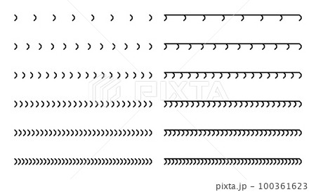 Set of decorative separation strip isolated on white background. Design element. 100361623