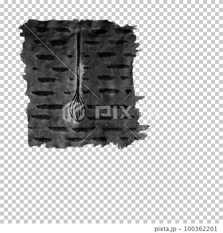 Monochrome illustration of the kitchen (ink... - Stock Illustration ...