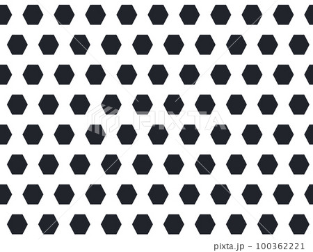 Soccer and football seamless pattern. Sport ball texture. Football background. Black and white pattern with soccer geometric hexagons. Vector illustration on white background 100362221