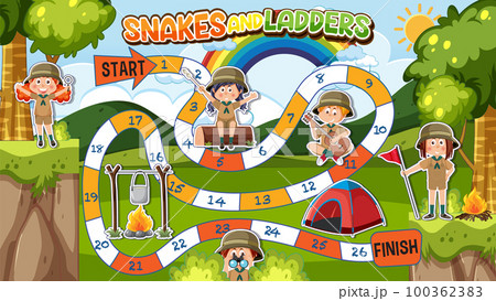 Simple board game for children template Simple board game for children template 100362383