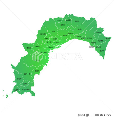 高知県と市町村地図