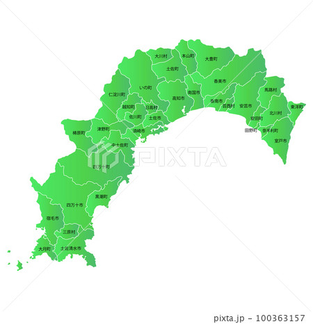 高知県と市町村地図