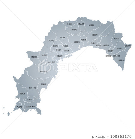 高知県と市町村地図