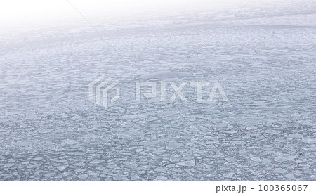 broken ice on sea water as texture 100365067