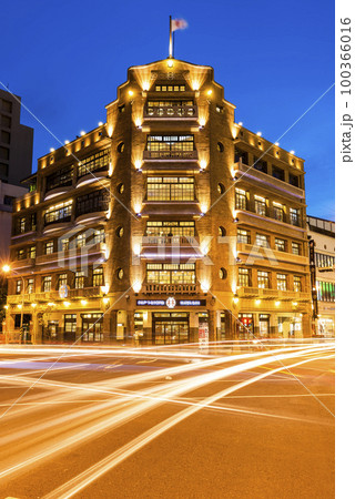 The building exterior of the Hayashi Department Store in Tainan, Taiwan. commonly called the "Five-story Building", built was completed during Japanese rule. The building exterior of the Hayashi Department Store in Tainan, Taiwan. commonly called the "Five-story Building", built was completed during Japanese rule. 100366016