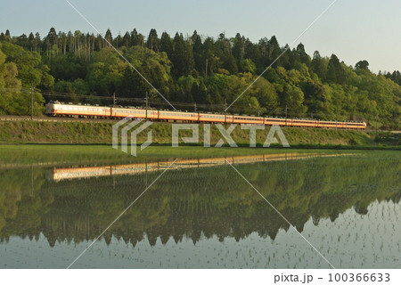 北陸本線　牛ノ谷ー細呂木　JR西日本　485系　A01編成（京都）　雷鳥 100366633