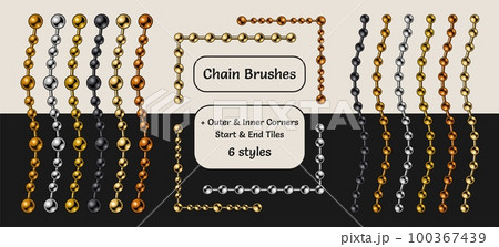 Ball chain metal pattern brushes 100367439